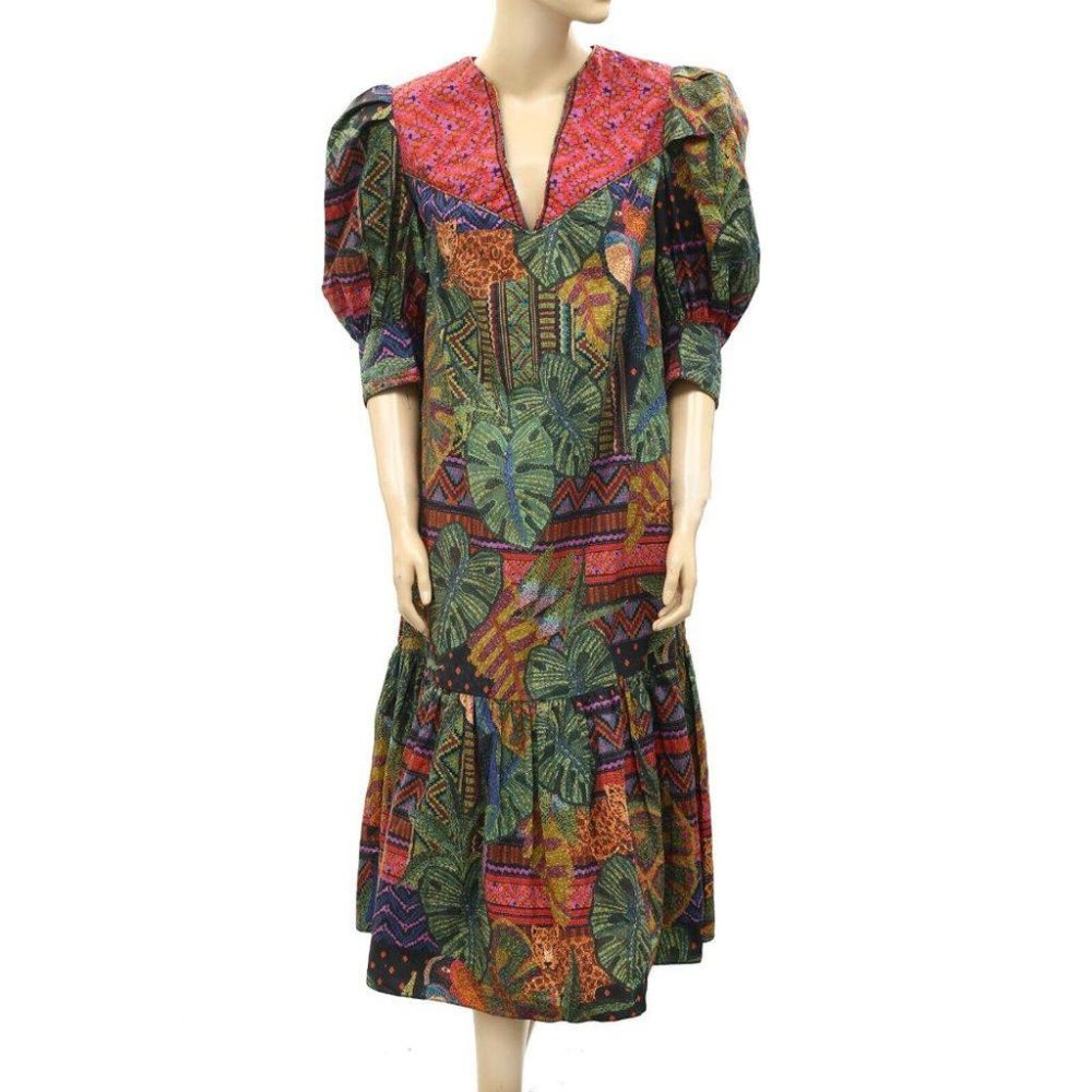 FARM Rio Multicolor Patterned Midi Dress